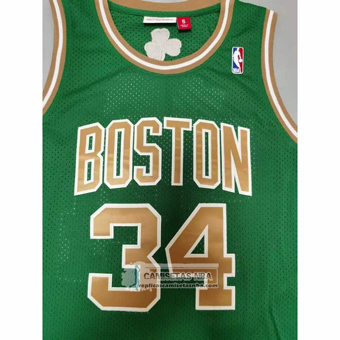 Camiseta Boston Celtics Paul Pierce NO 34 Mitchell & Ness 2007-08 Verde